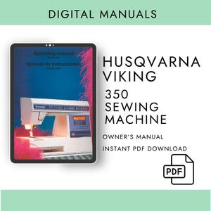 Husqvarna Viking 350 Sewing Machine Manual PDF Digital Download