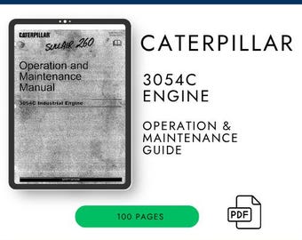 Instrukcja obsługi silnika Caterpillar 3054C w formacie PDF | Instrukcja obsługi i konserwacji | Pobieranie cyfrowe