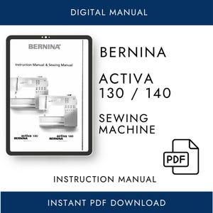 ベルニナ アクティバ 130 140 ミシン取扱説明書 PDF デジタルダウンロード