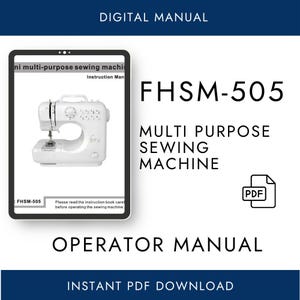 FHSM-505 Portable Sewing Machine Manual PDF Digital Download