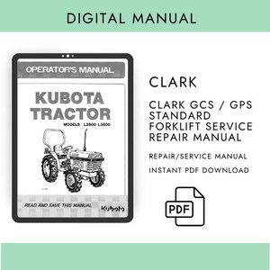 Clark GCS GPS Standard Forklift Service Repair Manual  PDF Digital Download