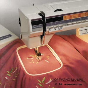 Husqvarna Viking 1250 #1+ Sewing Machine Instruction Manual PDF Digital Download