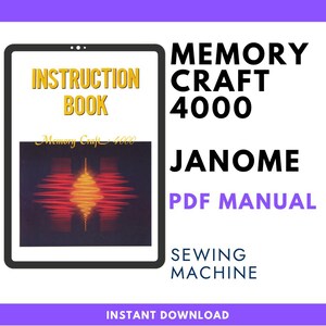 Janome Memory Craft 4000-naaimachinehandleiding (pdf) – Inrijg-, installatie- en instructiegids