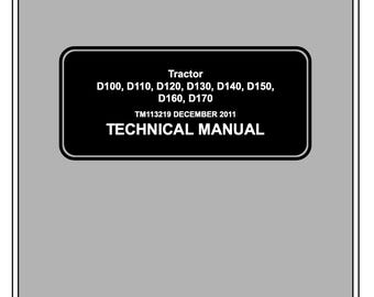 John Deere D100–D170 Series Tractor Operator’s Manual PDF Digital Download
