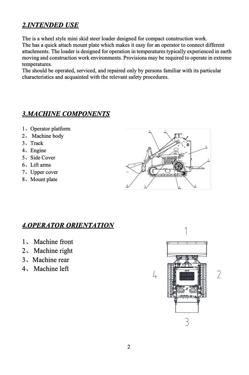 Mach Pro MPS 300 Mini Skid Steer Operator Manual PDF Digital Download ...