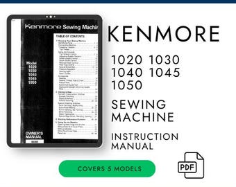 Kenmore 1020 1030 1040 1045 1050 Nähmaschine Anleitung PDF | Anleitung zum digitalen Download