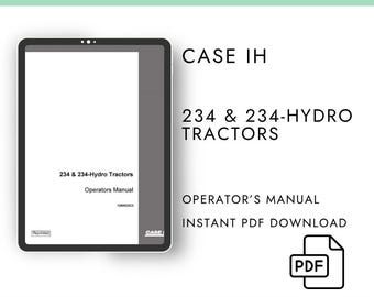 Manuale dell'operatore del trattore Case IH 234 e 234-Hydro in formato PDF (download digitale)