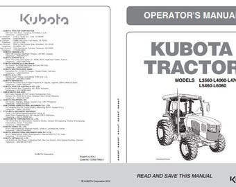 Kubota Tractor L60 Series Operator's Manual (Digital Download)
