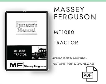 Manuale d'uso del trattore Massey Ferguson MF1080 in formato PDF – Guida ai comandi, alla manutenzione e al funzionamento