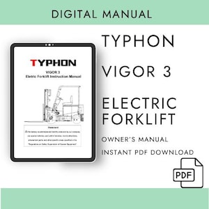 Typhon VIGOR 3 Electric Forklift Instruction Manual – PDF Digital Download