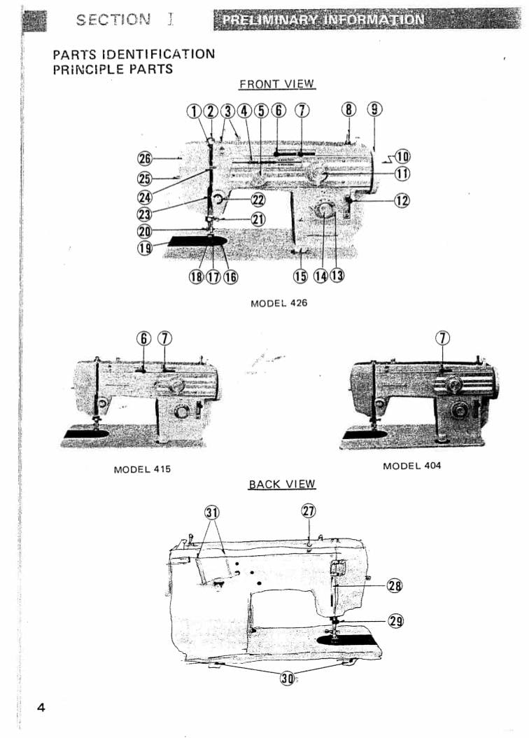 White 404 415 426 Sewing Machine Manual: Vintage Instruction Book (PDF ...