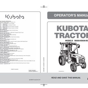 Instrukcja obsługi ciągnika Kubota B2630 B3030 B3000 (wersja cyfrowa do pobrania)