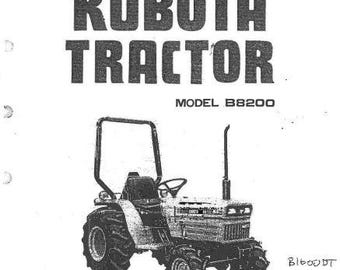 Kubota Tractor B8200 Operator's Manual (Digital Download)