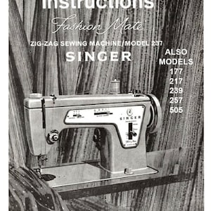 Singer Zig Zag 237 177 217 239 257 505 PDF User Manual Digital Download User Guide