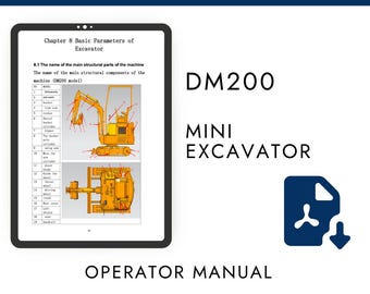 Digmaster DM200 Kubota Bagger Bedienungsanleitung PDF Digitaler Download