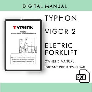 Typhon VIGOR 2 Electric Forklift Instruction Manual – PDF Digital Download