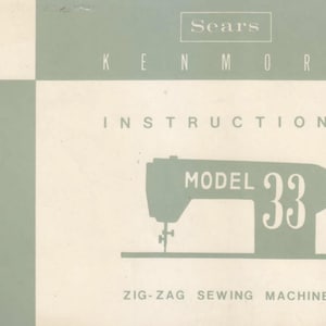 Manuale della macchina da cucire Kenmore 158.330 e 158.331 – Download digitale in formato PDF / Guida di istruzioni vintage per l&#39;installazione e la manutenzione