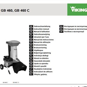 Viking GB 460 GB 460 C Chipper Instruction Manual