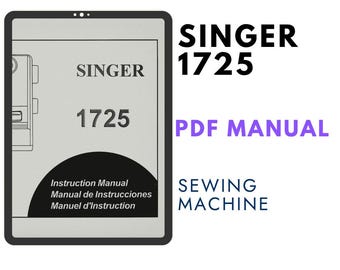 Singer 1725 Sewing Machine Manual PDF Download | Singer Instruction Book Guide
