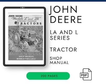 John Deere LA L traktorverkstadsmanual: Reparationsguide 1941-1946 (PDF-nedladdning)