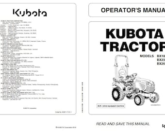 Adatto A Kubota - Trattore B2630 B3030 B3000 OPERATORI Manuale Di MANUTENZIONE - Italia