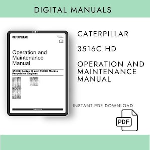 Caterpillar 3516C HD Operation & Maintenance Manual – PDF Digital Download