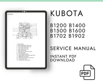 Kubota B1200 B1400 B1500 B1600 B1702 B1902 Tractor Operator Manual PDF – Maintenance & Operation Guide