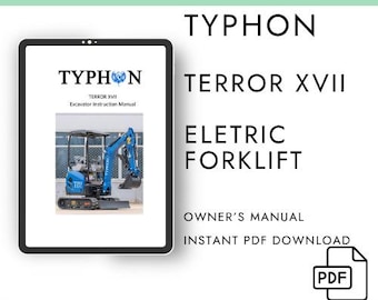 Typhon TERROR XVII Excavator Instruction Manual – PDF Digital Download