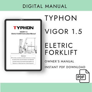 Typhon VIGOR 1.5 Electric Forklift Instruction Manual – PDF Digital Download
