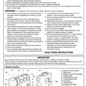 Janome 2003P Sewing Machine Instruction Manual PDF Digital Download