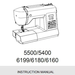 Singer Sewing Machine 6180 User Manual Singer User Manual Singer User Manual Digital Download