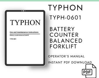 Manual de Empilhadeira Contrabalanceada a Bateria Typhon TYPH‑0601 – Download Digital em PDF