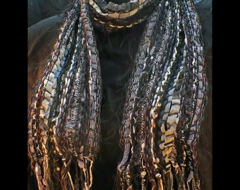 Black and White Handwoven Designer Scarf