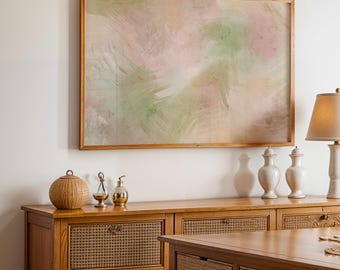 Pink & Sage Green Abstract Art Print | Watercolor Home Decor | Instant Digital Download | Contemporary Home Decor | Dopamine Decor