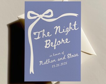 Faire-part de répétition d'arc coquette | Élégant modèle de toile dessiné à la main | Esthétique Old Money | Faire-part de mariage de style vintage