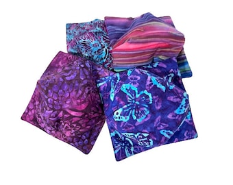 Funda para microondas con estampados de tela batik morada