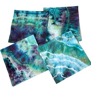 Colorful Hand Dyed Cotton Napkins, Set of Four