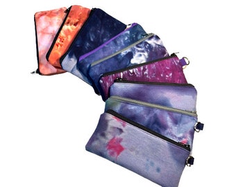 Padded Zipper Eyeglasses Case in Hand Dyed Fabrics, Colorful Sunglasses Case