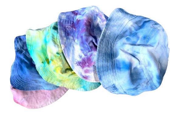 Han Dyed Bucket Hats with Colorful Cotton Fabric