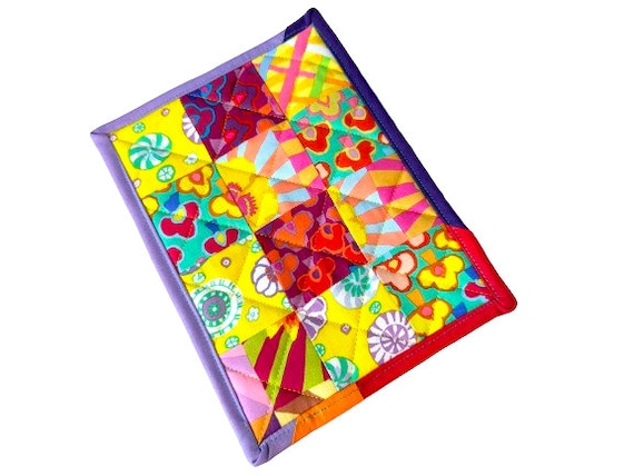 Pocket Pot Holders with Colorful Quilted Fabric Patchwork