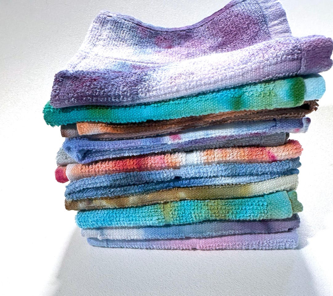 Chinese Hand Rags Colorful Hand Dyed Kitchen Dish Rags, Cotton Wash Cloths, Cleaning ...
