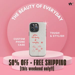 Custom Phone Case iPhone – Custom Text & Icons, Personalized Gift for Her, Dual-Layer Durable Tech Accessory iPhone 16 iPhone 15 iPhone 14