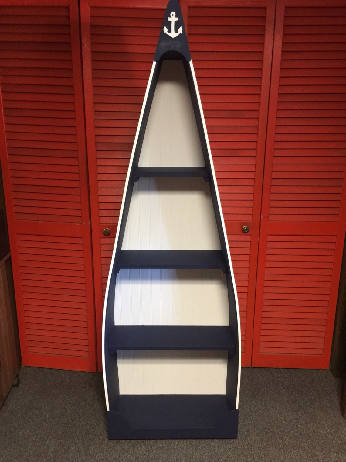 Handcrafted 6ft Boat Bookshelf Canoe Bookcase Nautical Boat Etsy