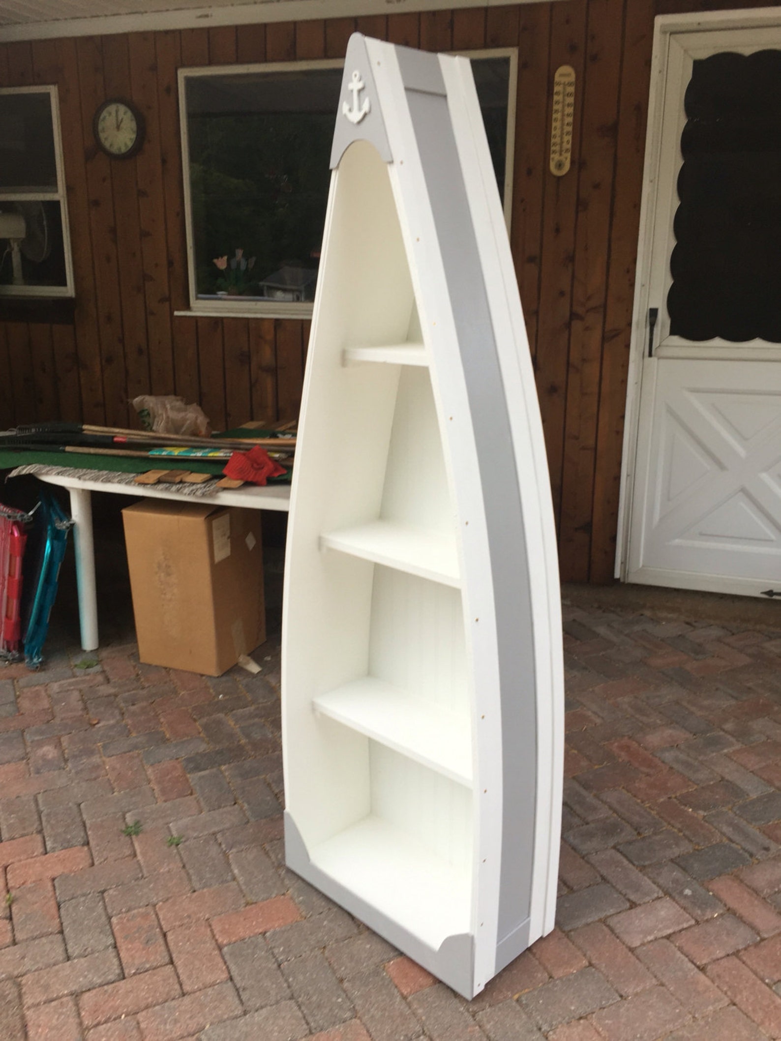 Handcrafted 6ft Boat Bookshelf Canoe Bookcase Nautical Boat Etsy