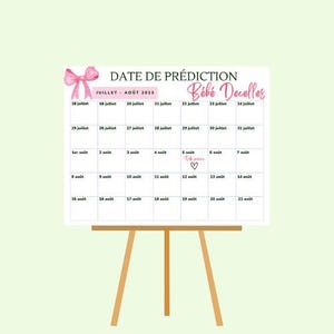Calendrier Due Date/date de prédiction d'accouchement Boucle Français