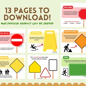 Important Signs Printable Kids Busy Book Pages | Kids Educational ...