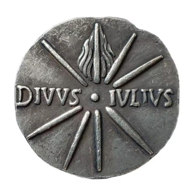 Ivlivs Inscription Caesar Silver Plated Roman Collectible Coin - Etsy