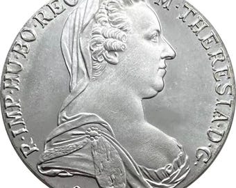 1780年マリア・テレジア銀貨ターラー再鋳造：オーストリア貿易貨幣