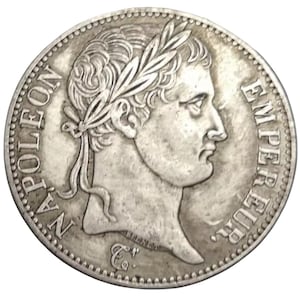 1810 -1812 Napoleon 5 Francs Hochwertige Versilberte Münze