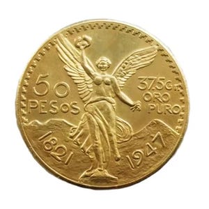 1821-1947 Gold 50 Pesos High Quality gold plated coin